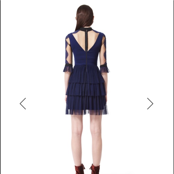 THREE FLOOR blue mesh lace tiered dress - Picture 2 of 4